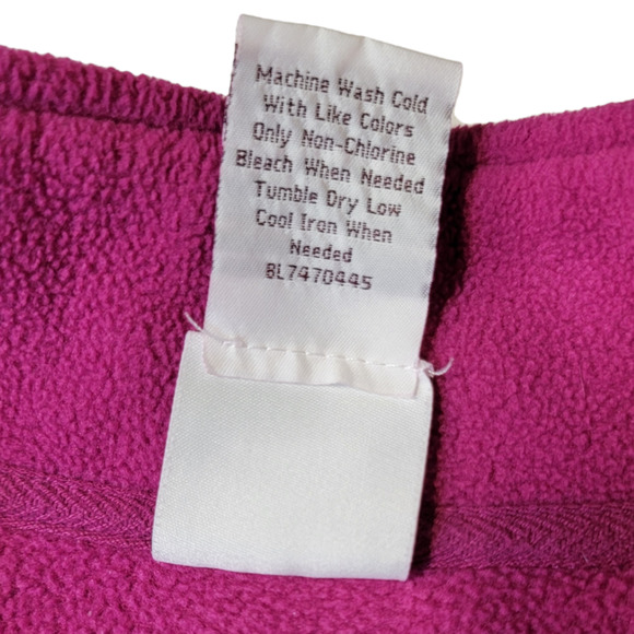 Scandia Woods Women's ¼ Zip Pullover Fuchsia Fleece Sweatshirt Pink Size 2XL - Picture 4 of 4